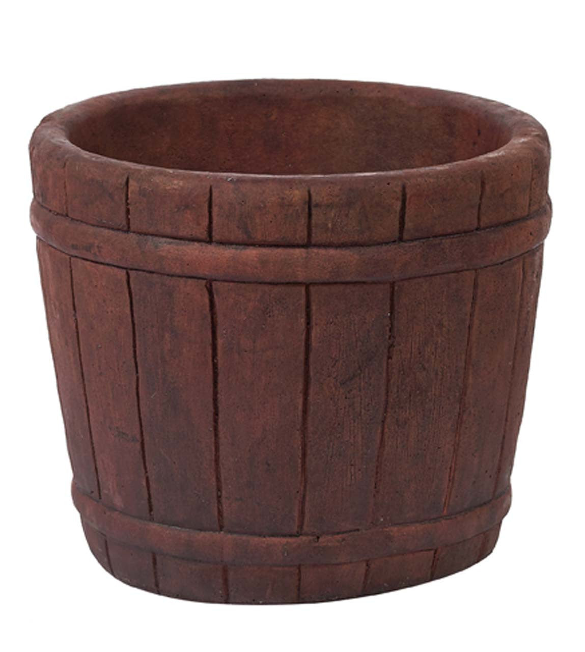 Oak Water Bucket Planter 11" tall