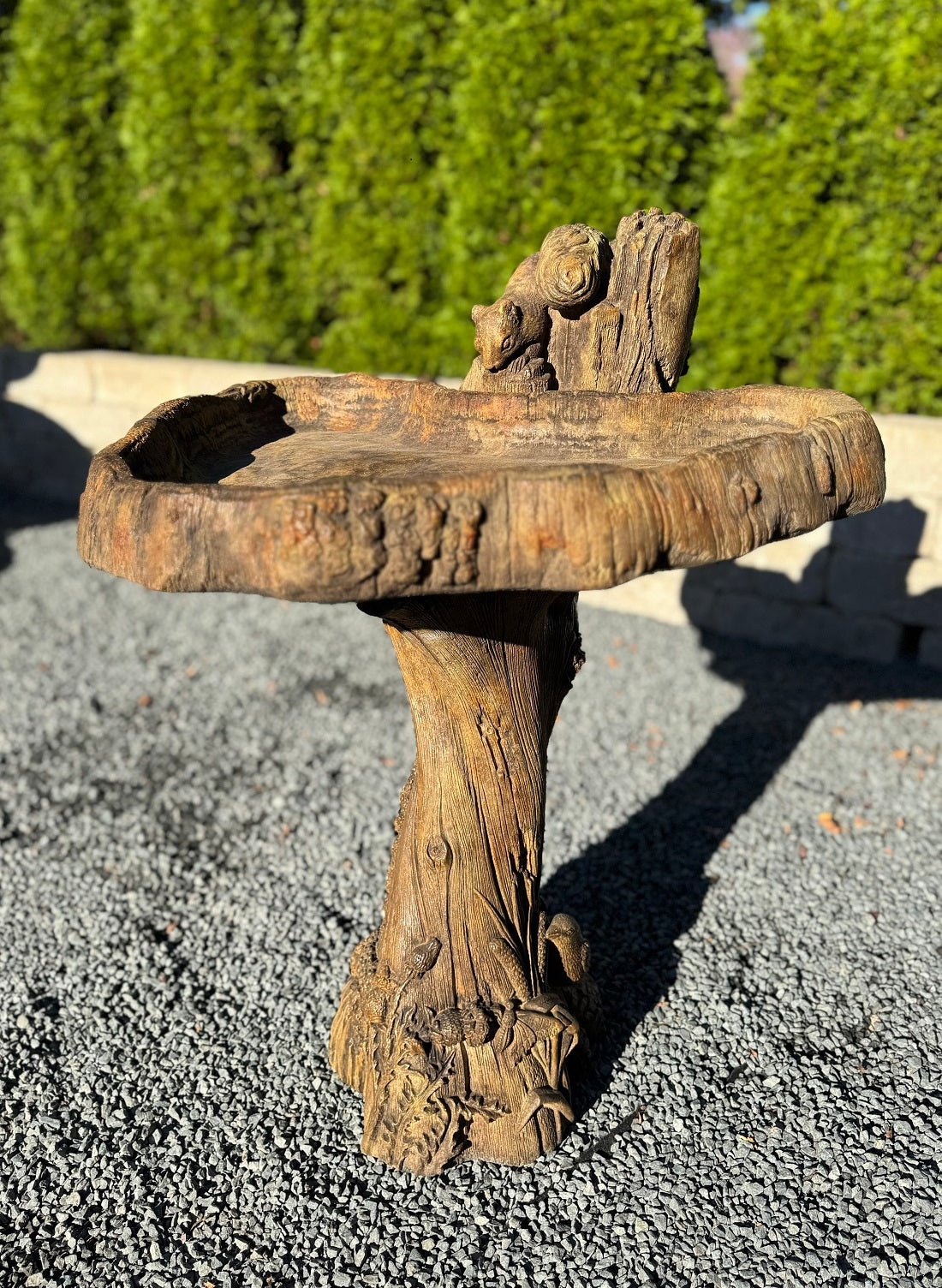 Squirrel Birdbath - 27" tall