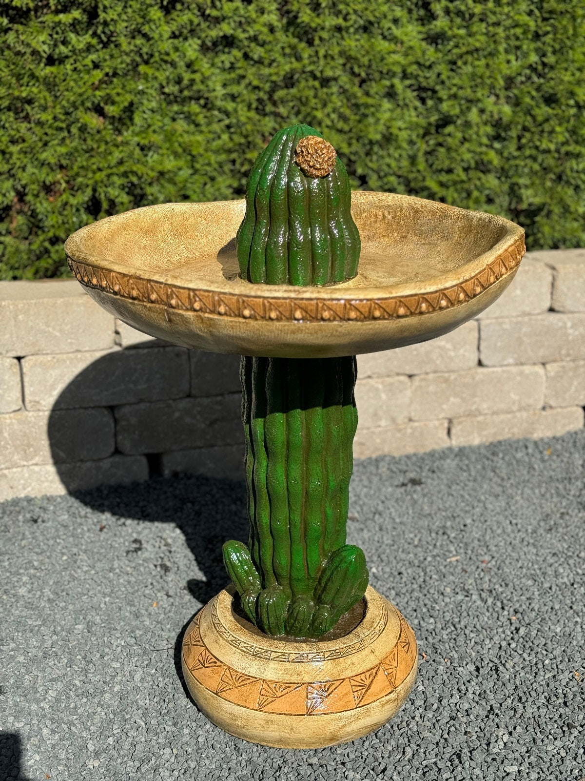 Desert Sombrero Birdbath
