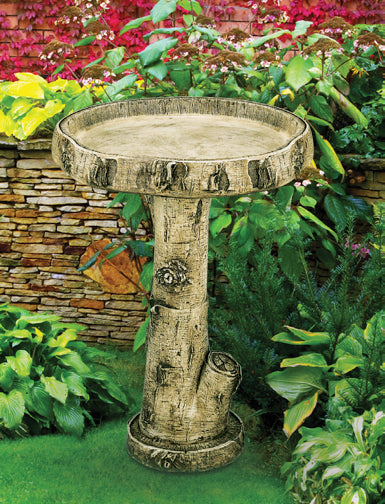 Birch Birdbath