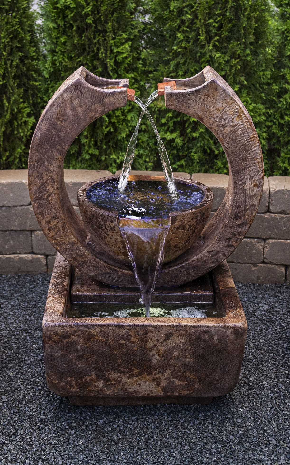 Crescent Two-Spill Fountain