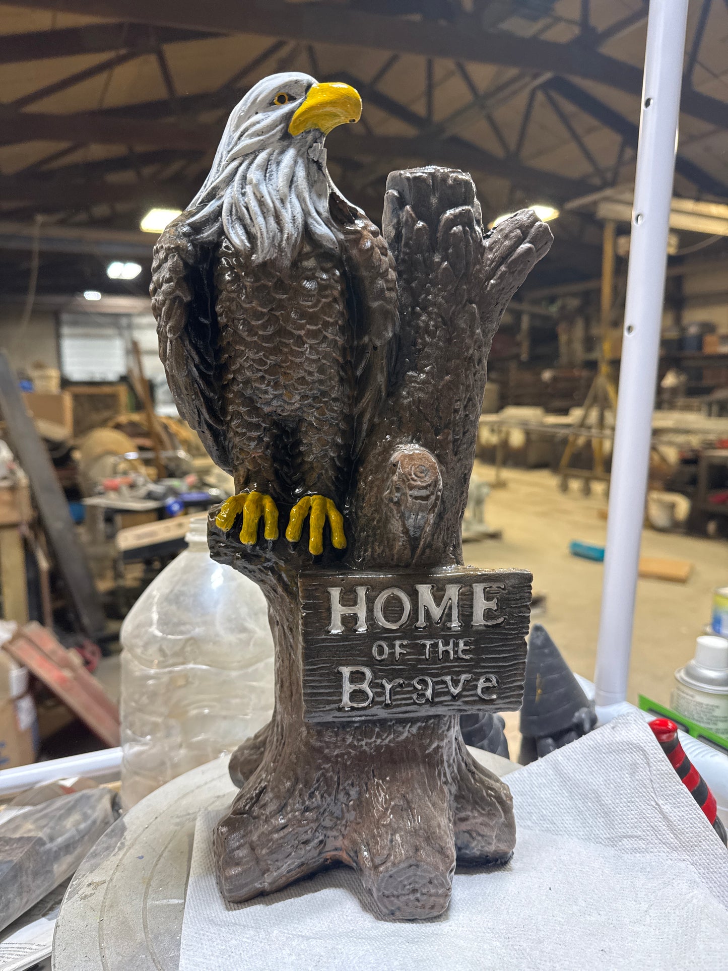 Eagle Home of the Brave Solar Light Holder