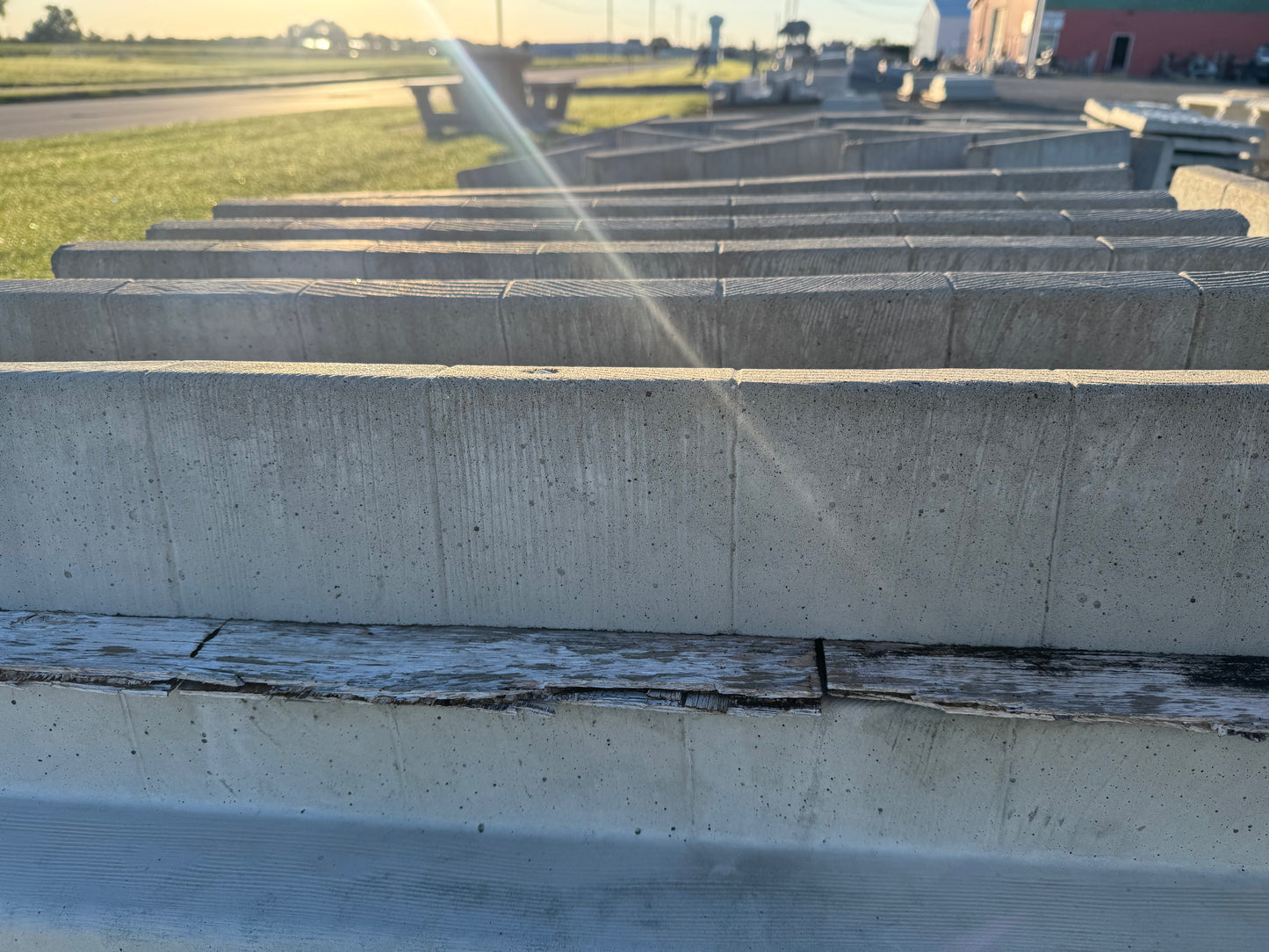 Wood Grain Border Block Edger Straight 3'