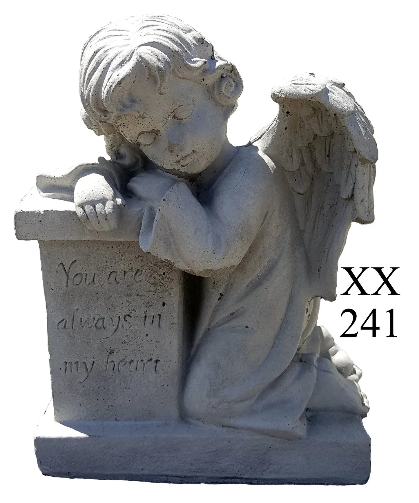 Angel with Head on Pedestal 11" tall