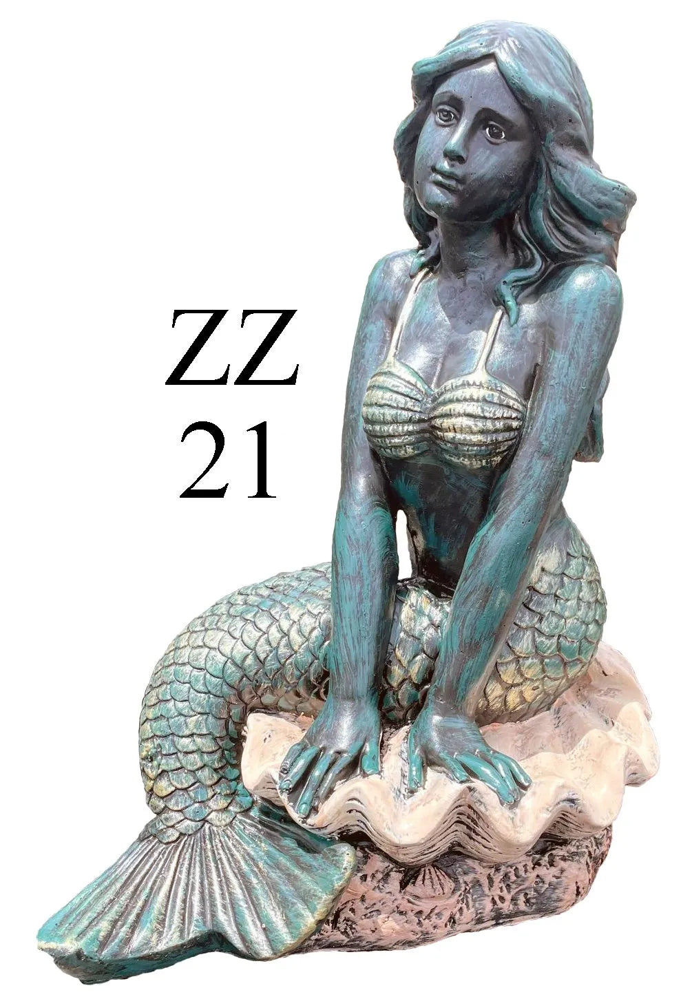 Mermaid Sitting 21" Tall