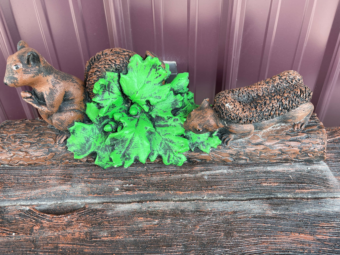 Oversized Wood Squirrel Bench