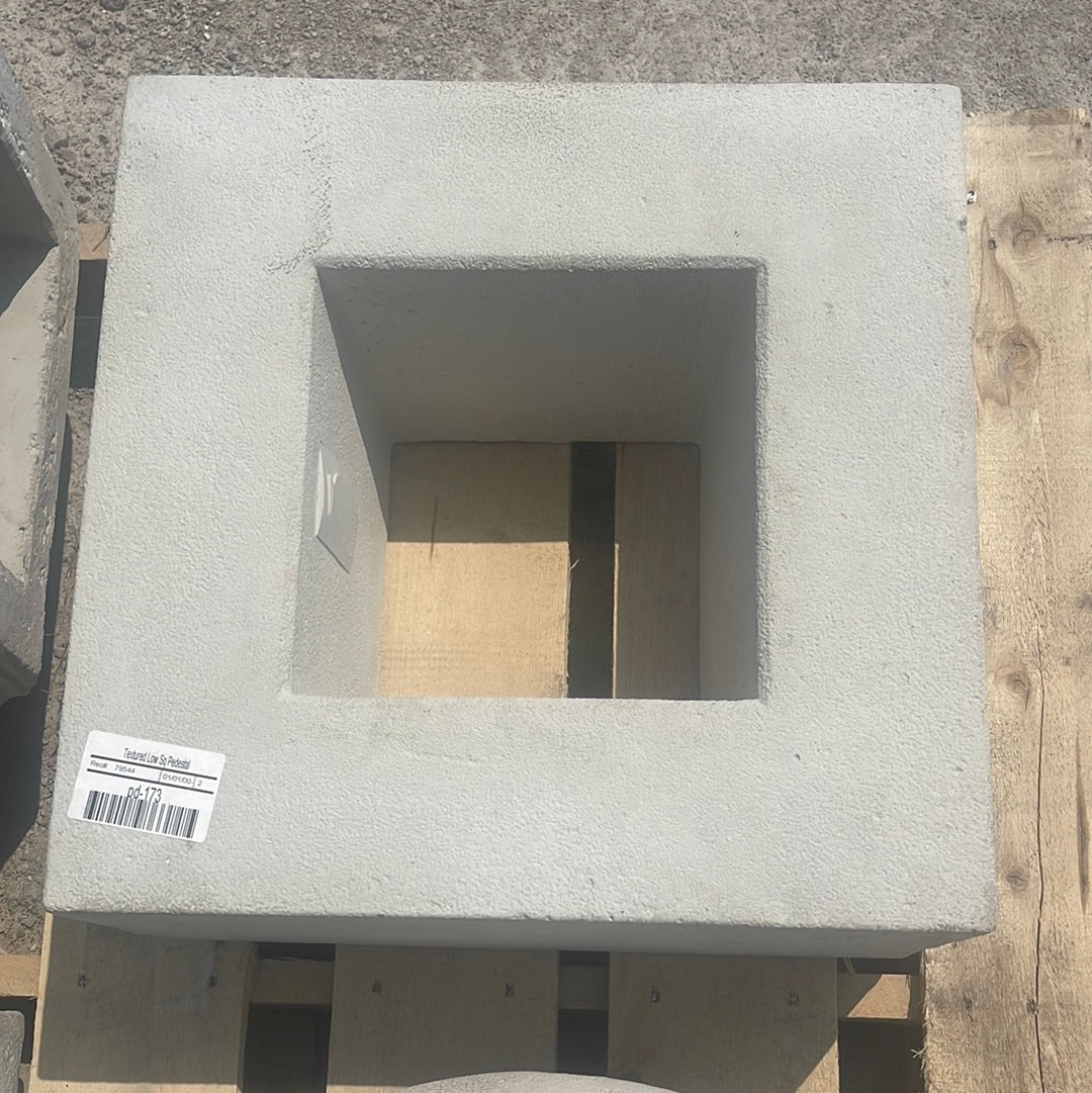 Short Square Textured Pedestal