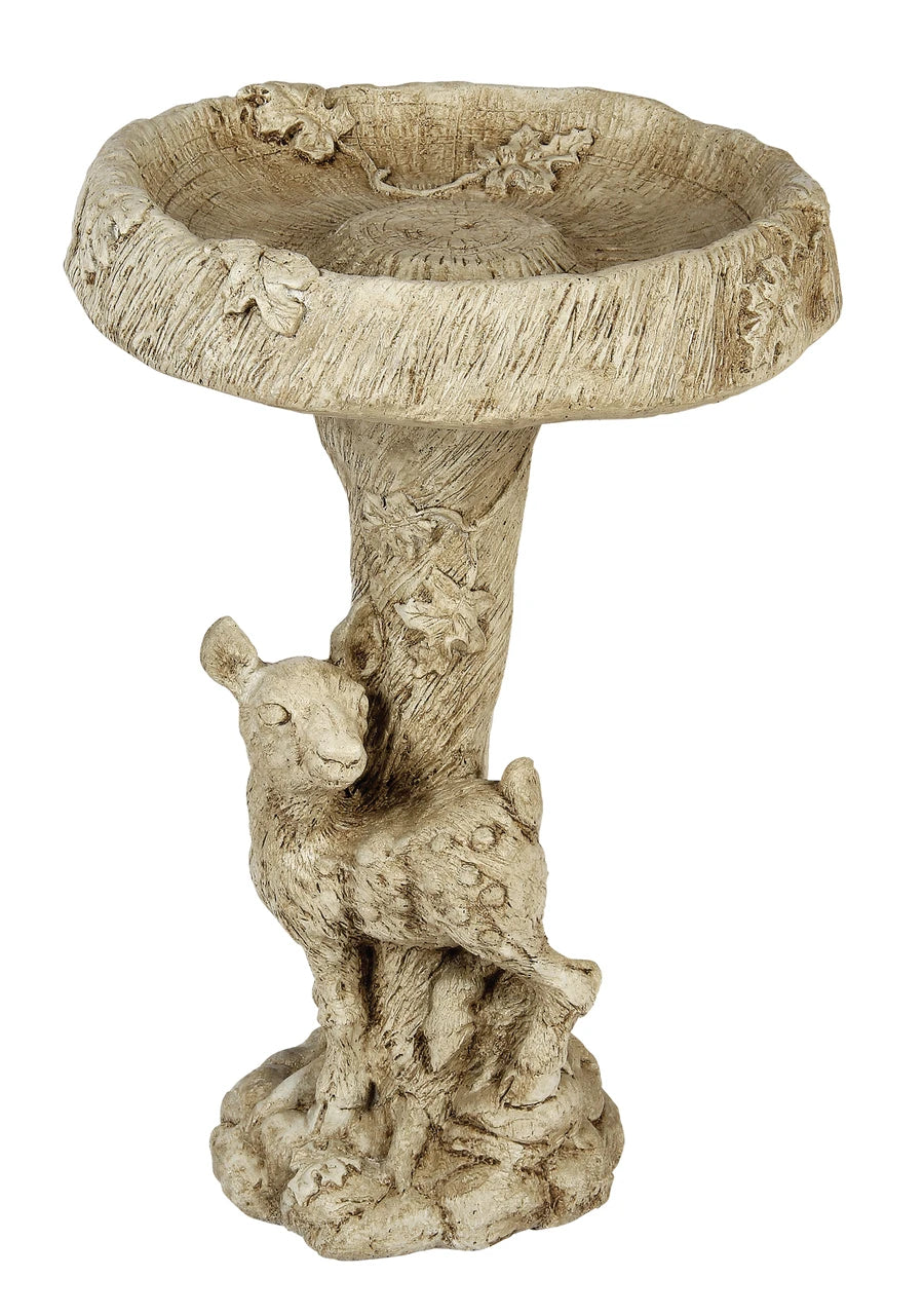 Fawn Birdbath 26" tall