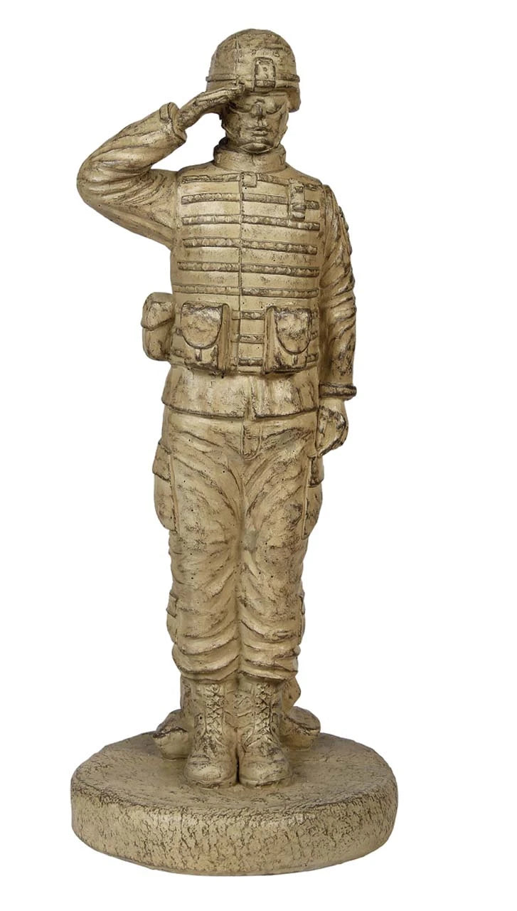 Saluting Combat Soldier 24" tall