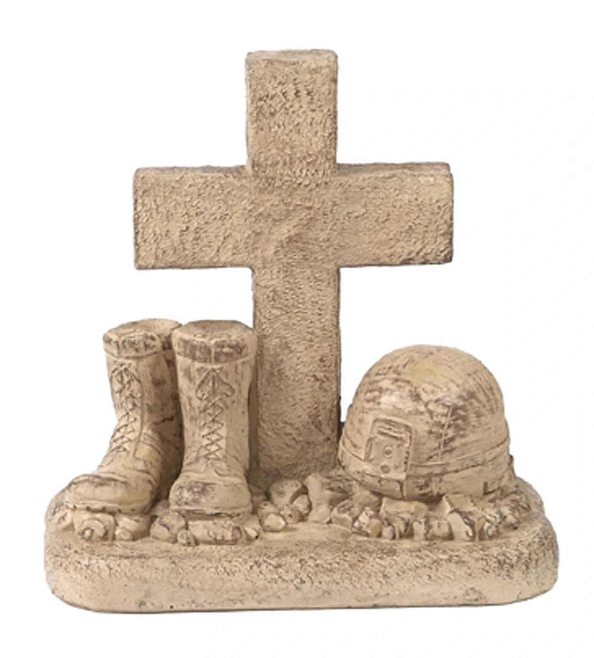 Soldier Boots/Helmet at Cross 18" tall