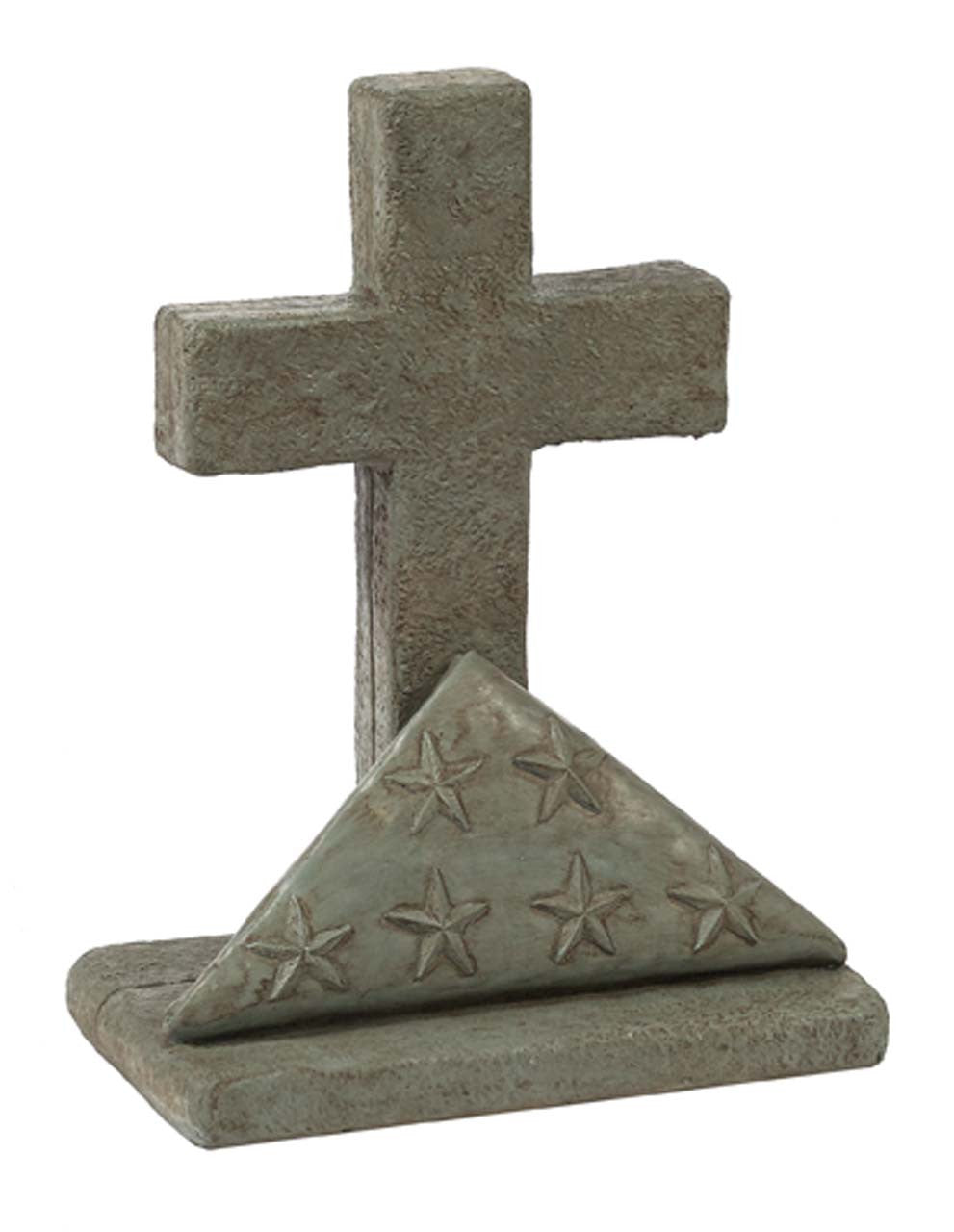 Flag Folded with Cross 18"
