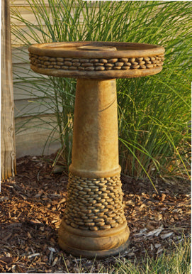 Shimmering Stones Birdbath