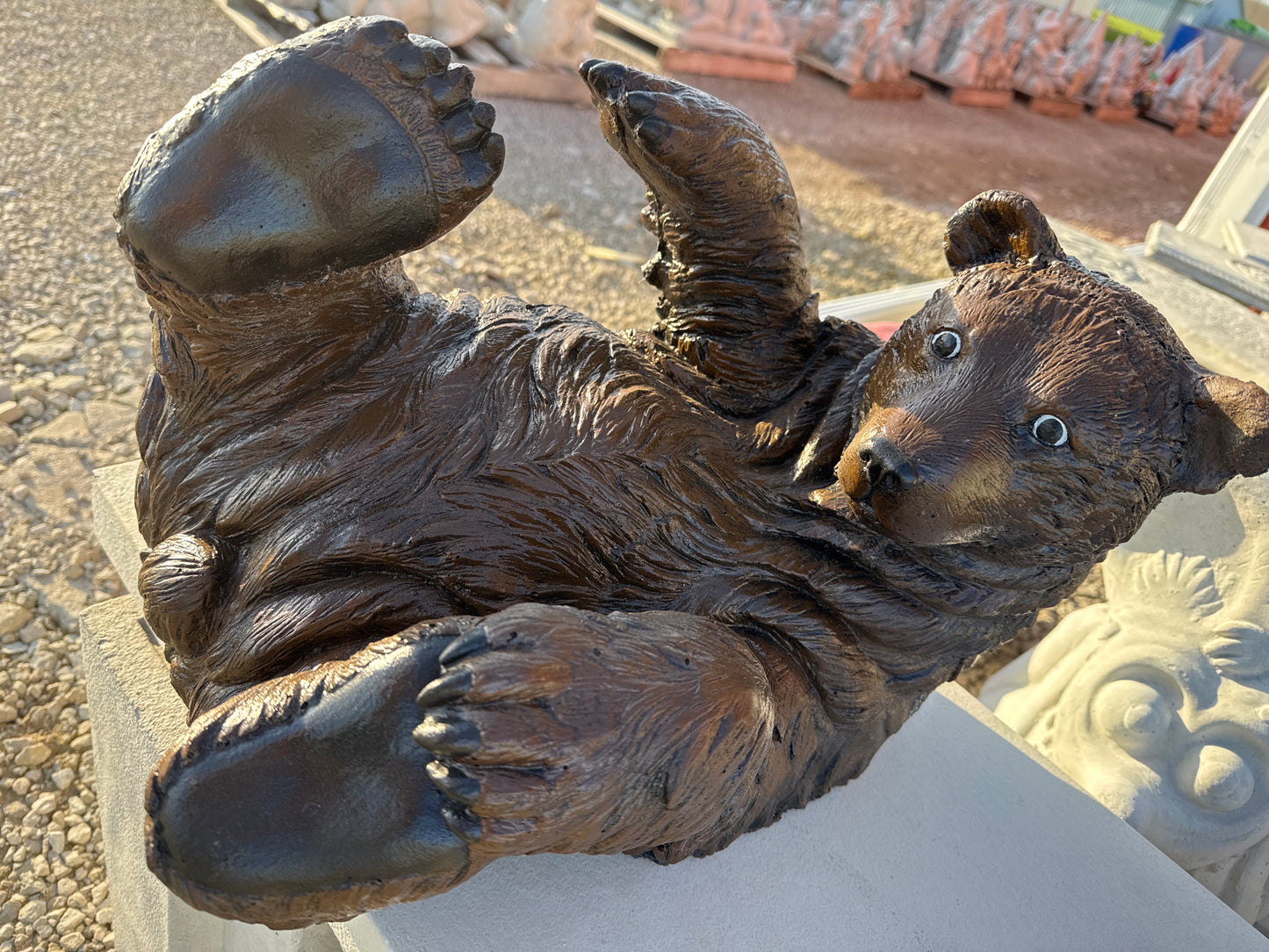 Bear on Back 12" tall