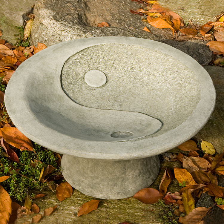 Yin Yang Birdbath