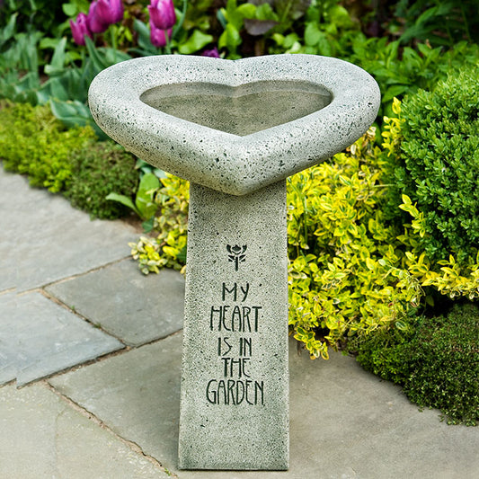 My Heart is in the Garden Birdbath