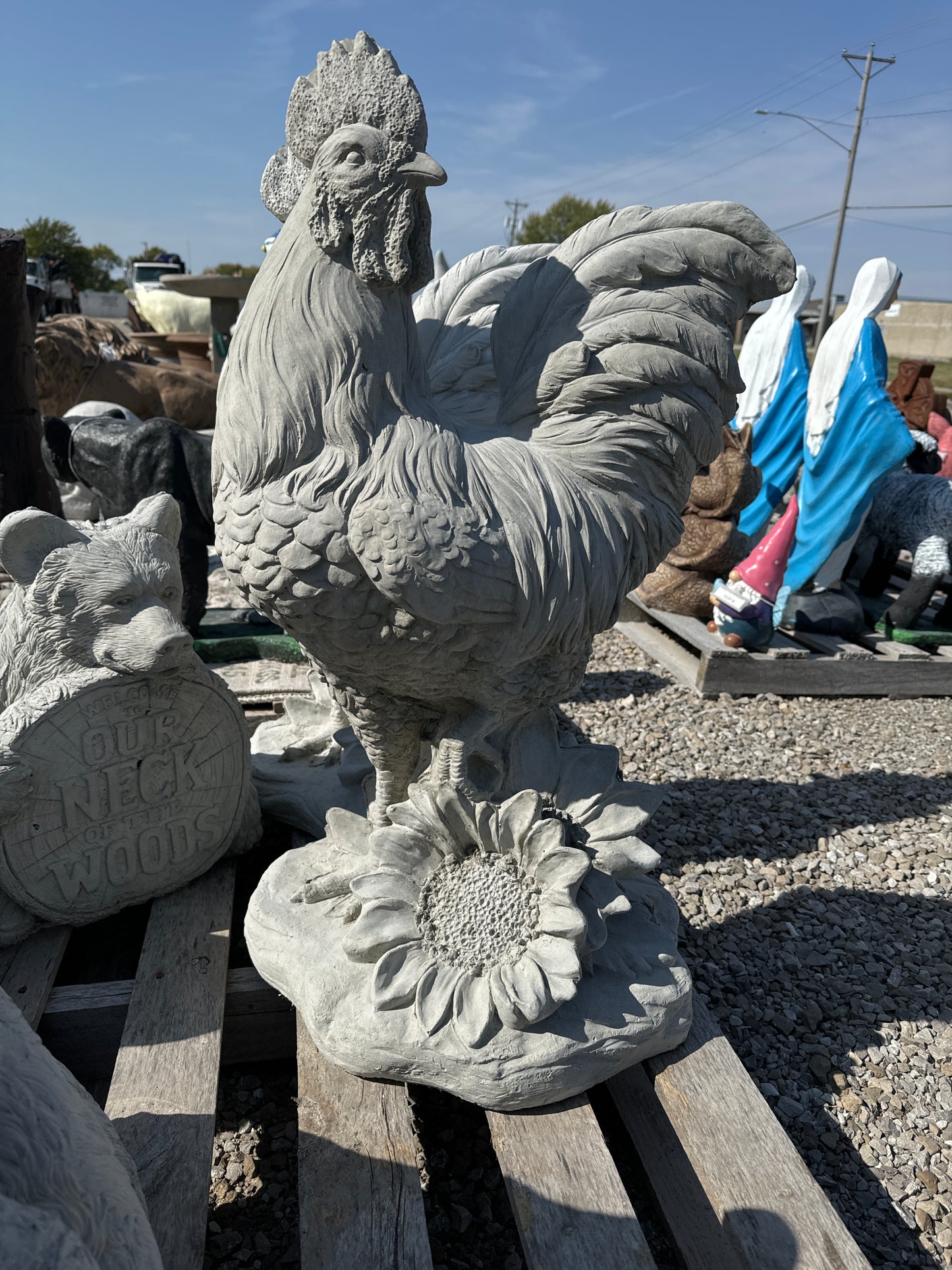 Rooster with Sunflower