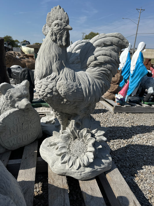 Rooster with Sunflower