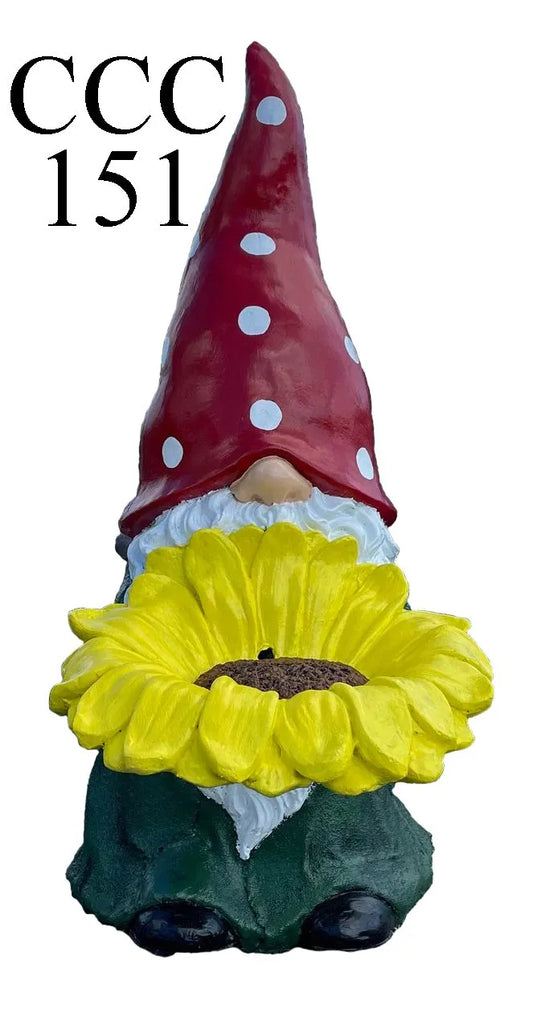 Gnome with Sunflower 36" tall