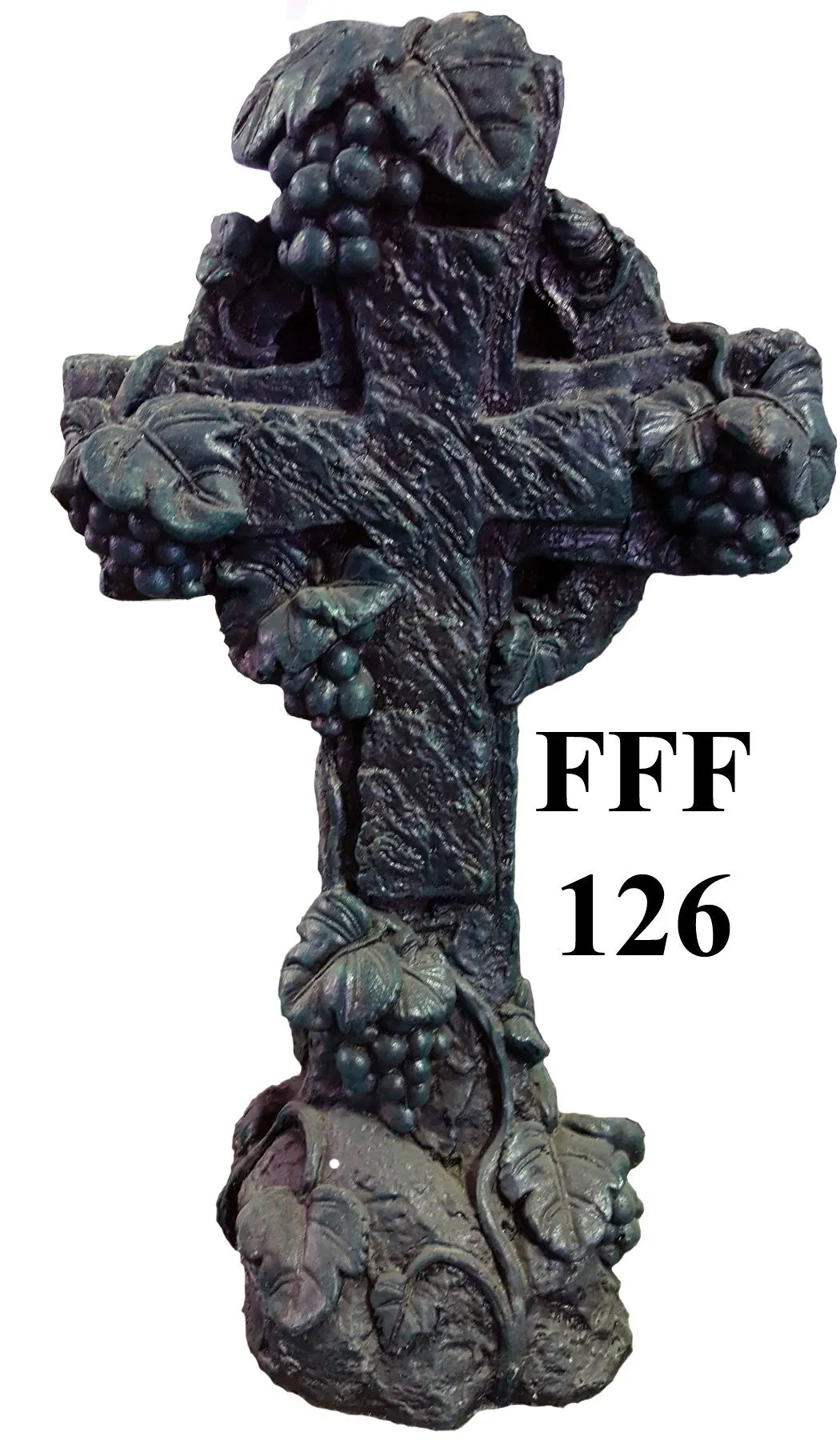 Cross with Grapes 19" tall