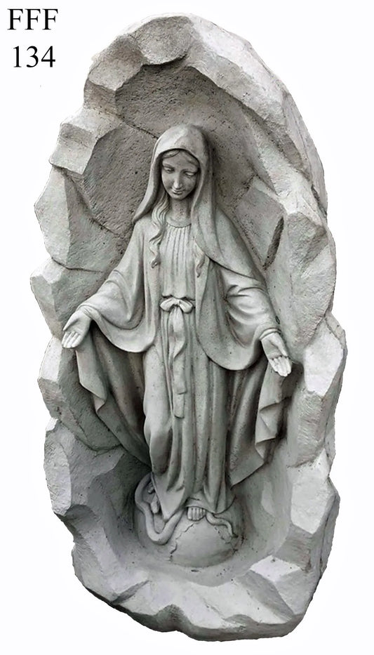 Madonna in Rock Grotto - 35" Tall