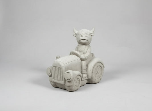 Cow - Highland on Tractor