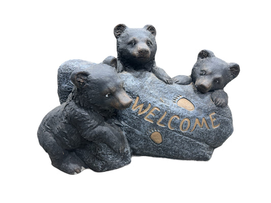 Bear - 3 Cubs on Rock