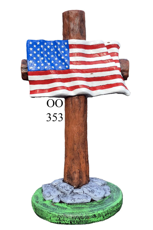 Flag on Cross 35"