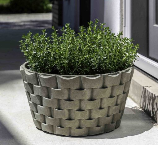 Weave Low Round Planter