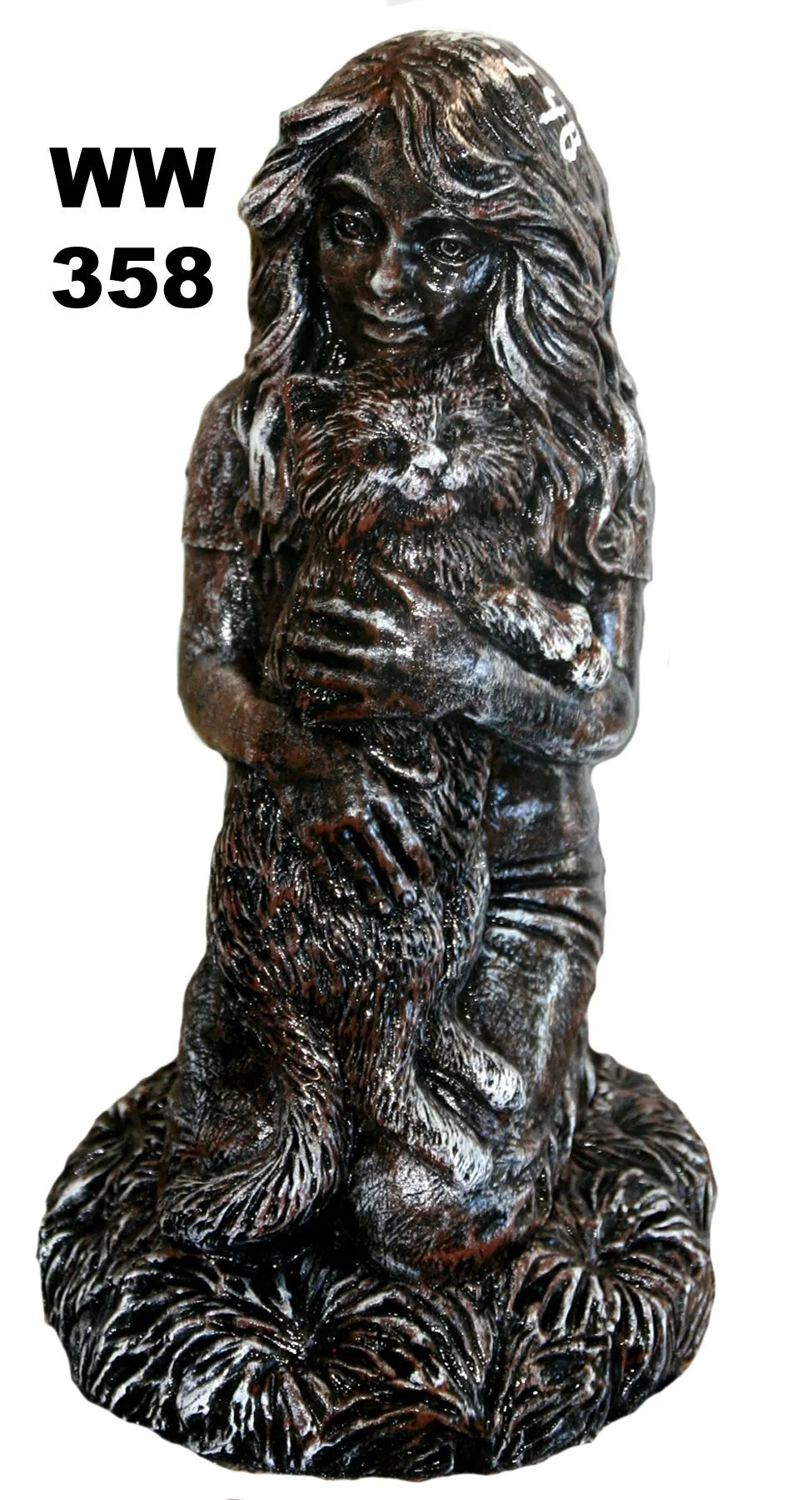 Kneeling Girl with Cat