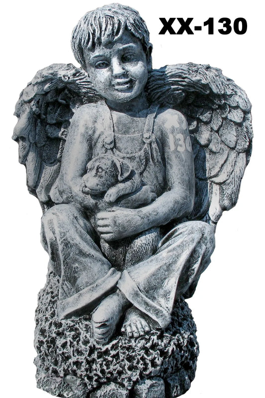 Angel Boy with Dog