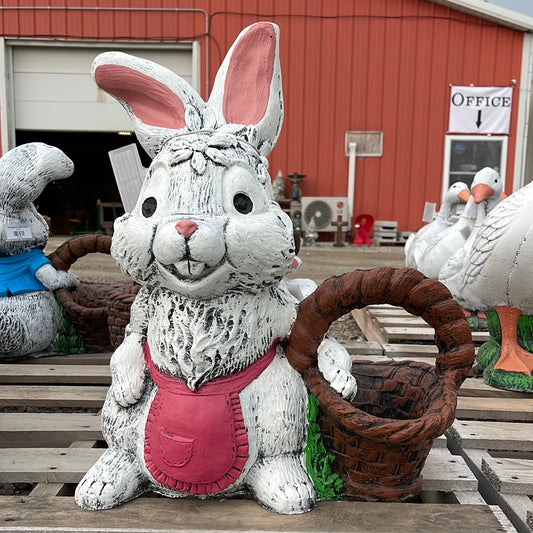 Rabbit - Mrs Rabbit with Basket Planter